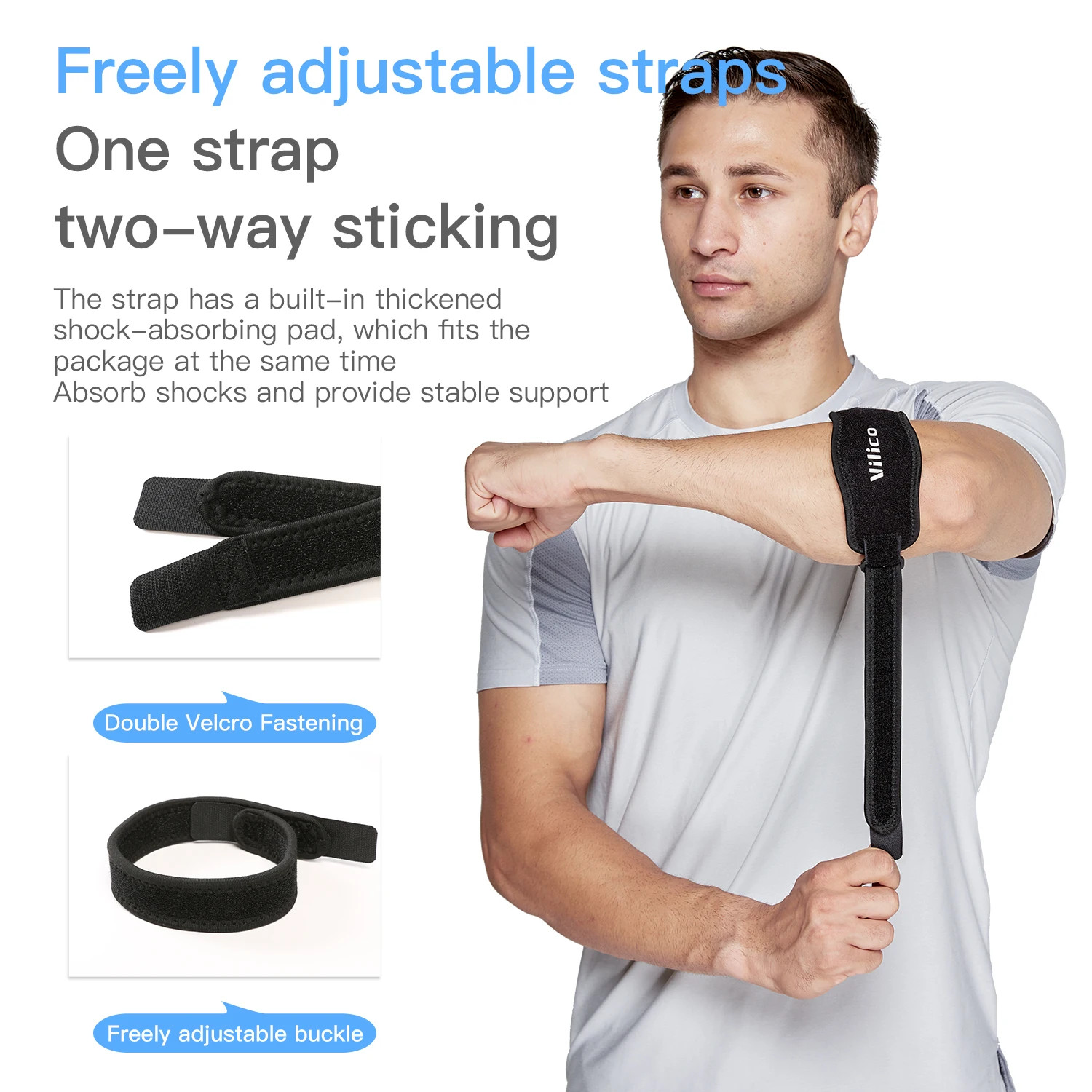1Pc Tennis Elbow Brace Strap for Tendonitis Joint Pain Adjustable Elbow Support