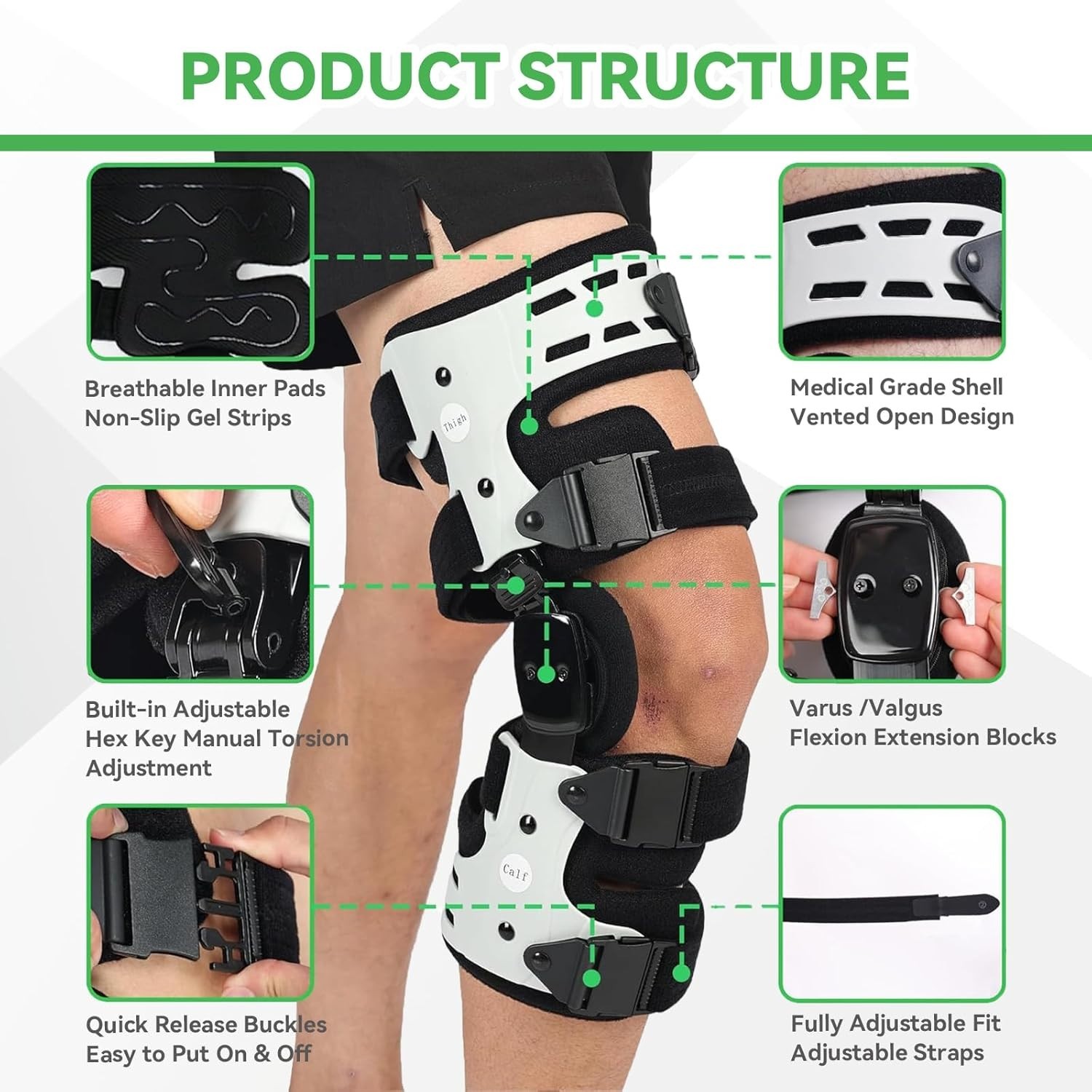 Orthomen OA Unloader Knee Brace, Adjustable Metal Medial: Only Box shows wears.