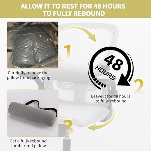 Lumbar Roll Pillow for Lower Back, Lumbar Support Foam Roll Cushion with