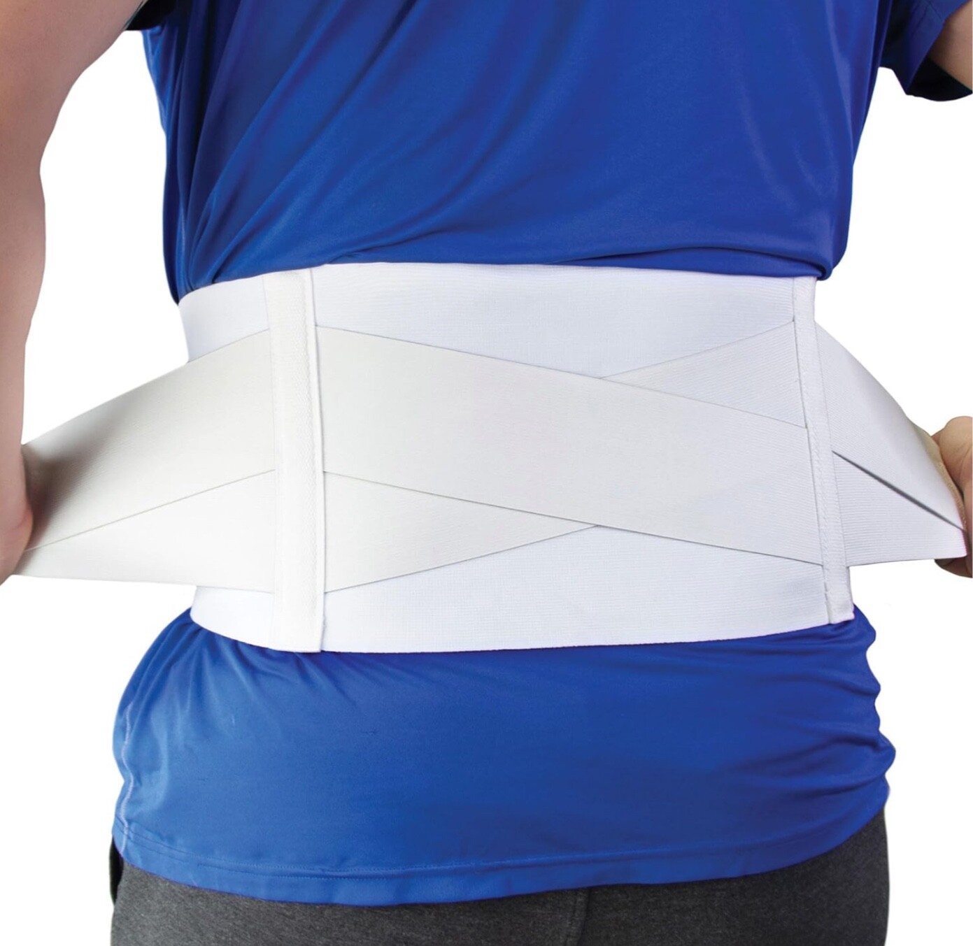 50 Pack Universal Elastic Back Support Braces WHITE Adjustable from 24″ – 46″