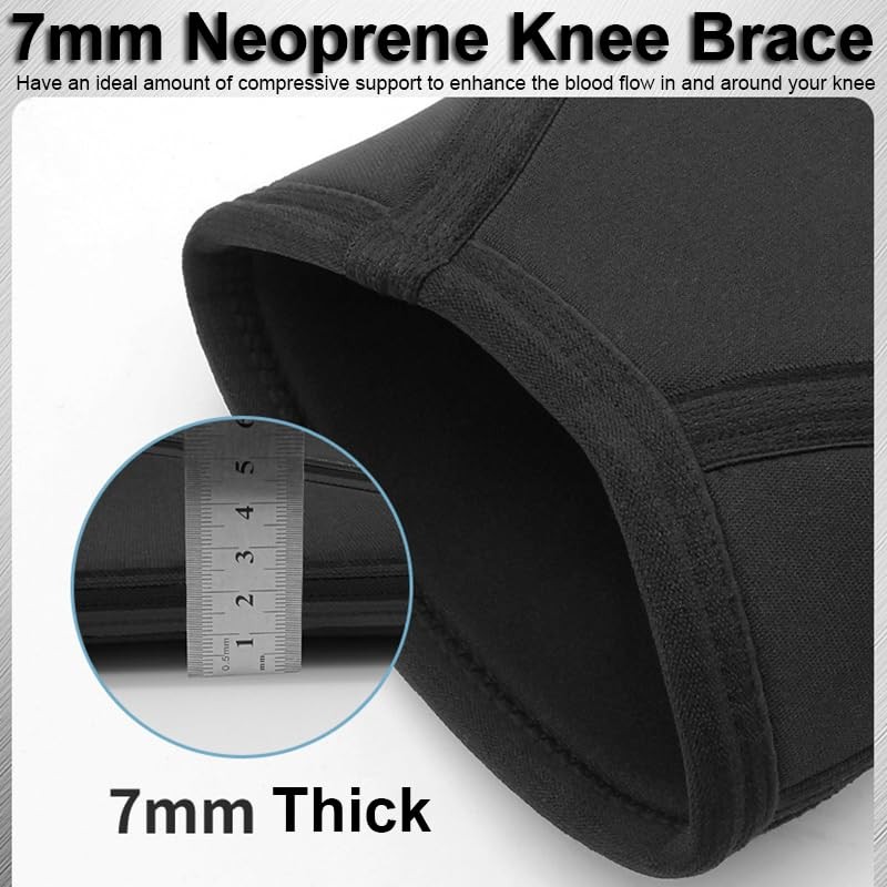 Knee Compression Sleeves for Men Women Weightlifting Knee Sleeves, 7mm Neopre…