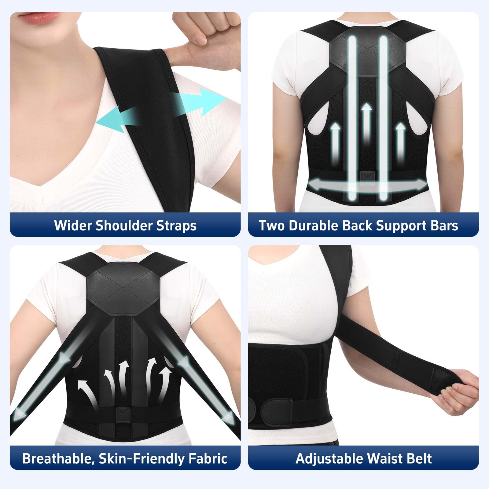 Posture Corrector for and Men Back Brace Straightener Instant Scoliosis Care …