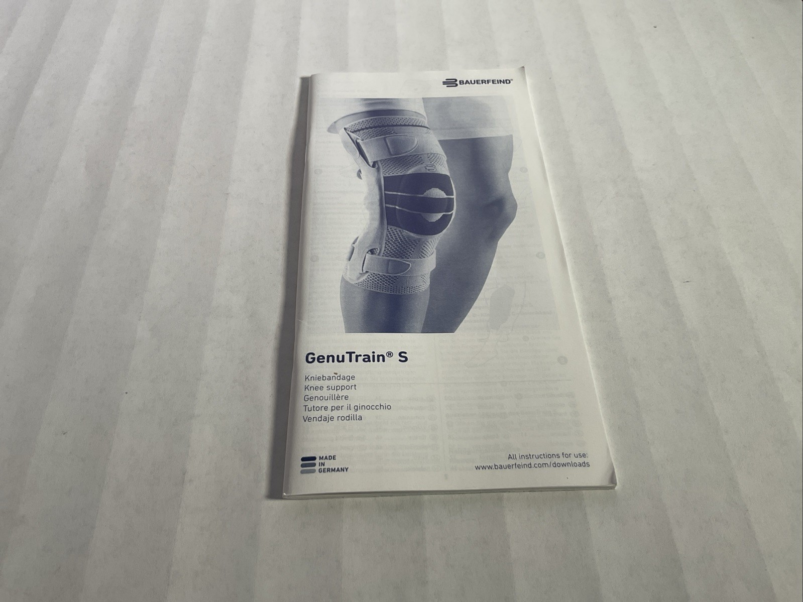 Bauerfeind GenuTrain S Knee Brace, Size 1, Left, Black