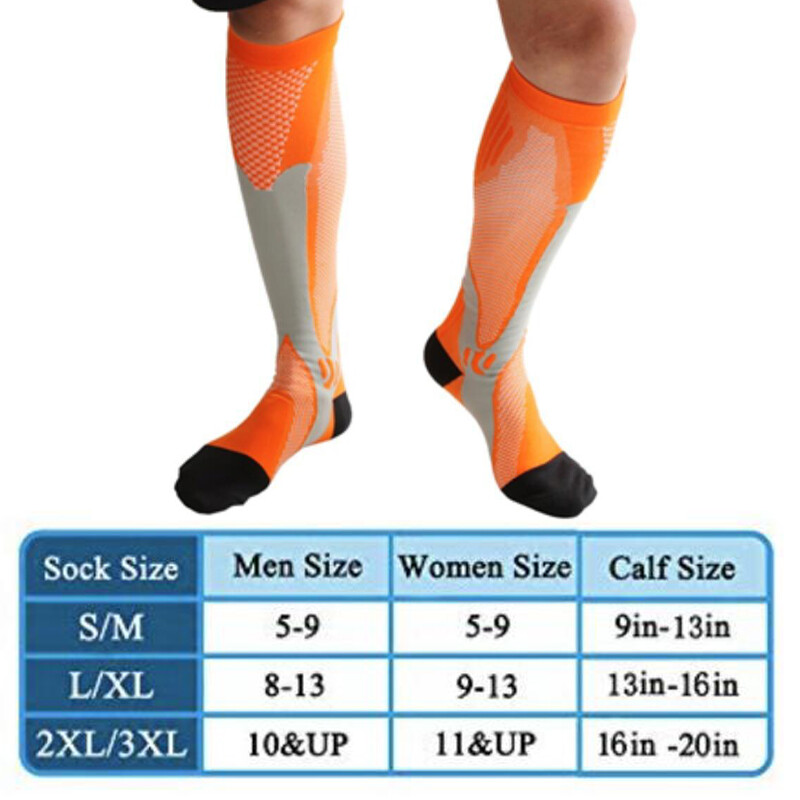 Stocking Compression Socks Anti Fatigue Copper Travel Running Football Unisex