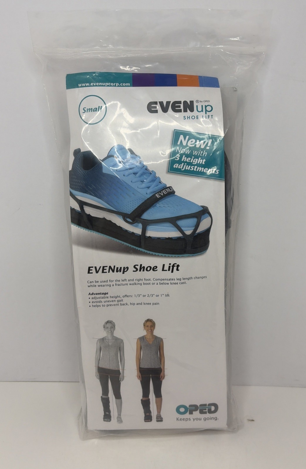 EVENup Shoe Lift Leveler Size Small Women’s 5-8.5 Mens 6-8 Walking Boot Cast Aid