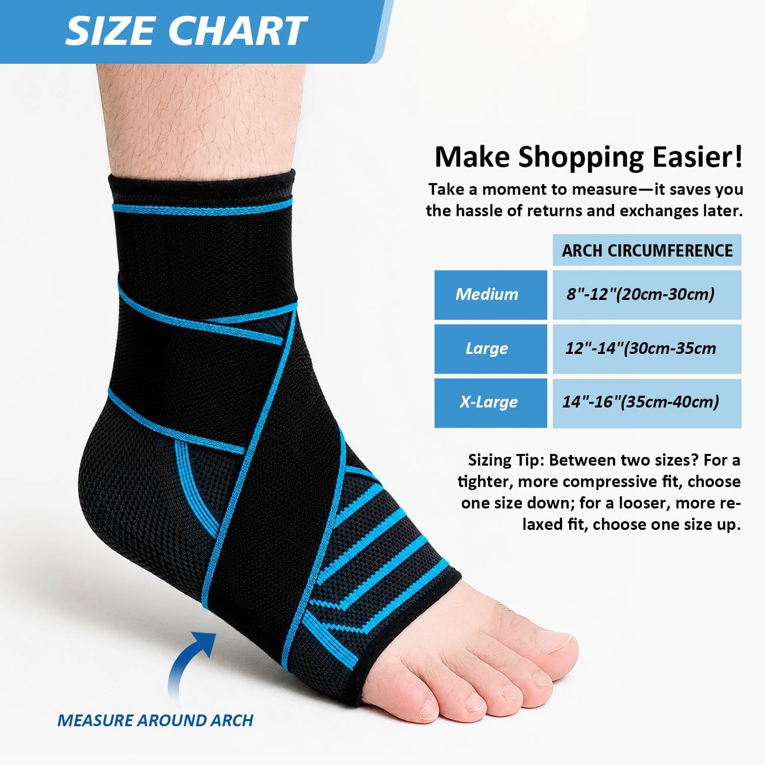 Ankle Brace for Women & Men: Adjustable Straps Compression Support Sleeve for…