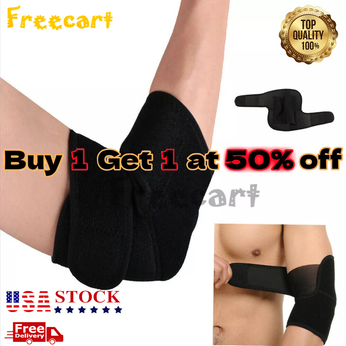 Elbow Sleeves Brace Wrap Adjustable Support Arm Arthritis Tendonitis Pain US