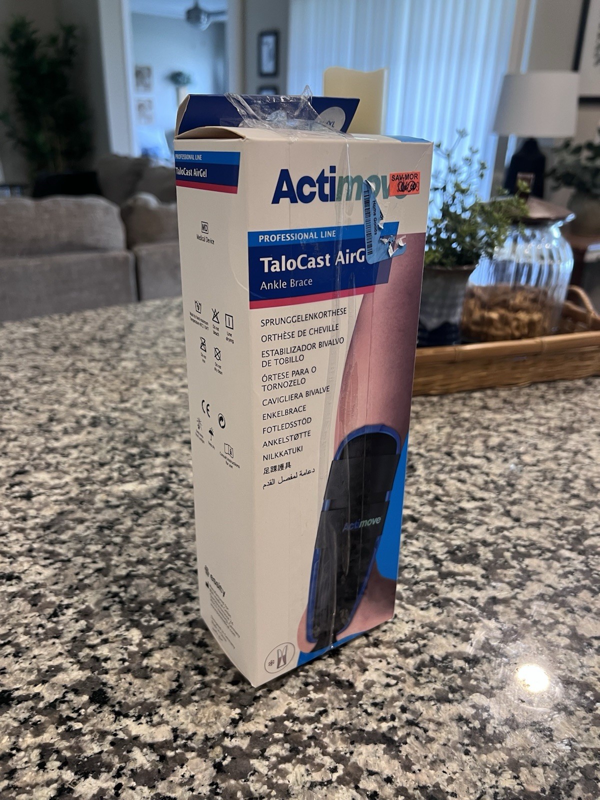 Actimove TaloCast AirGel Ankle Brace L/XL Adjustable 73119-01
