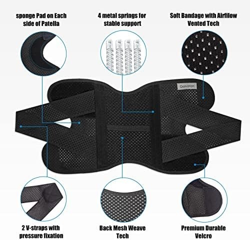 Adjustable Knee Brace with Side Stabilizers Support for ACL MCL Meniscus Pain