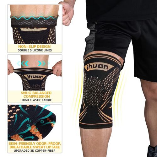 🔥ihuan Small 2-pack Copper Knee Support Braces for Women and Men – Brand New🔥