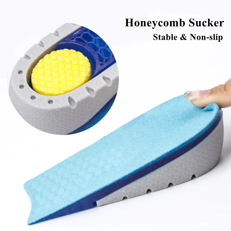 Silicone Height Increase Insole Soft Elastic Half Insoles for Feet Plantar Fasci