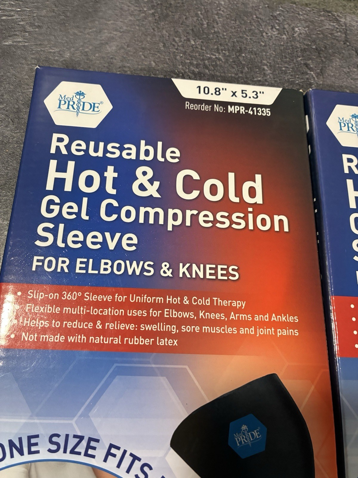 Med Pride Hot & Cold Gel Compression Sleeve for Elbow Knee Arm – X2