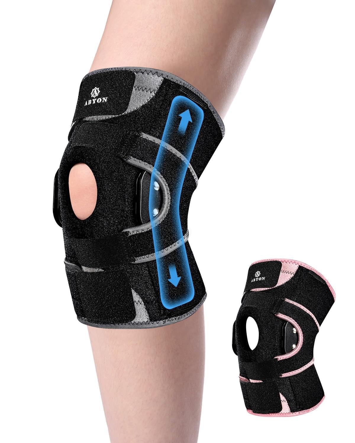 ABYON Hinged Knee Brace Men & Women – Maximum Support Metal Side Stabilizers