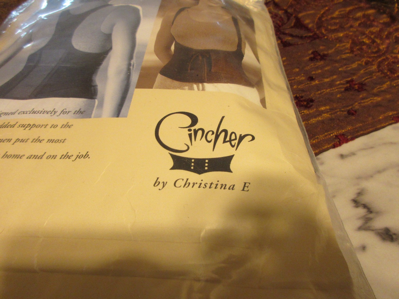 Cincher Back Support Designed for Women Christina E Size XL Nylon Lycra Spandex