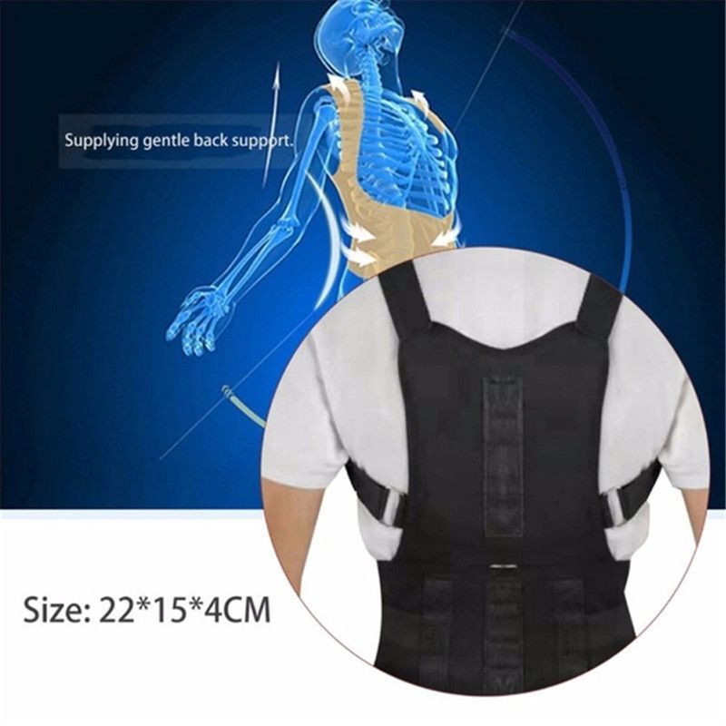 Magnetic Posture Corrector Belt – Adjustable Back Support Shoulder Waist Trimmer