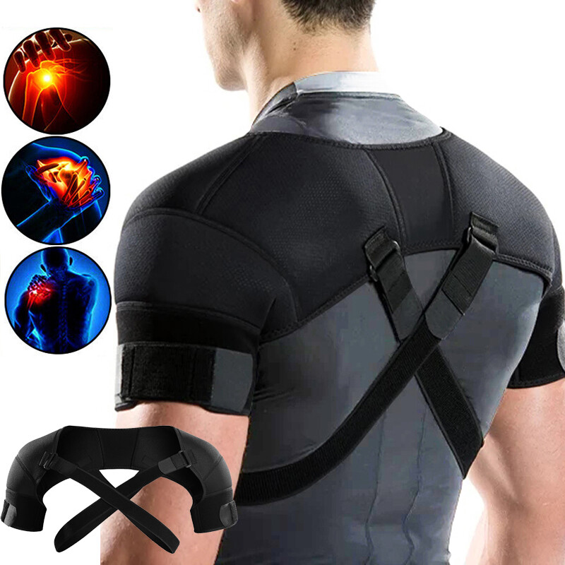 Men Women Double Shoulder Brace Torn Rotator Cuff Pain Relief Support Sleeve USA