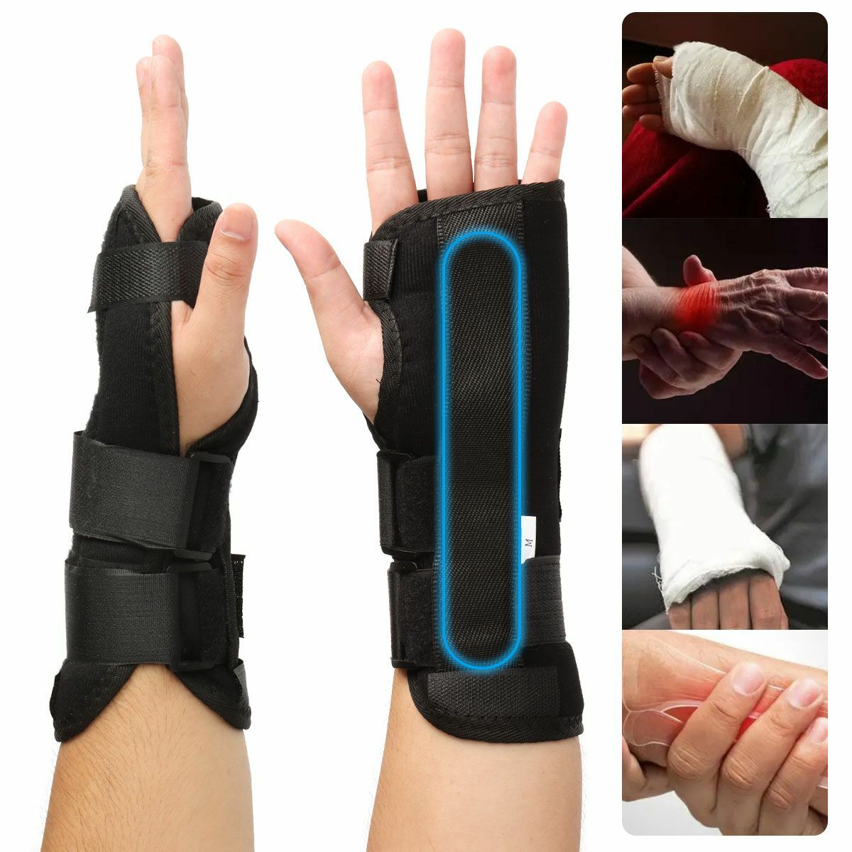 Right/Left Wrist Support Brace Night Sleep Relief Carpal Arthritis Size S M L