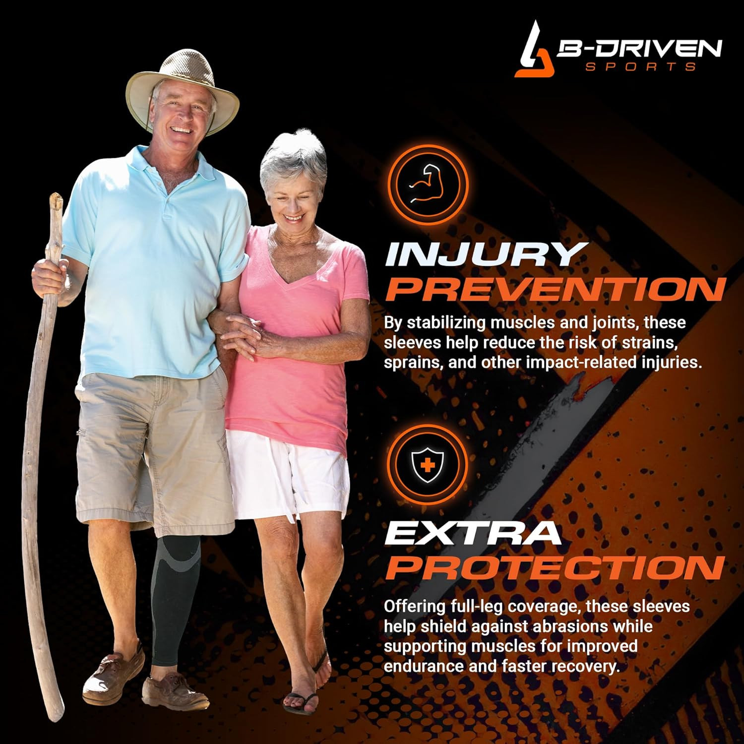 Full Leg Compression Sleeves, Graduated Compression 20-30Mmhg, Thigh to Ankle, M