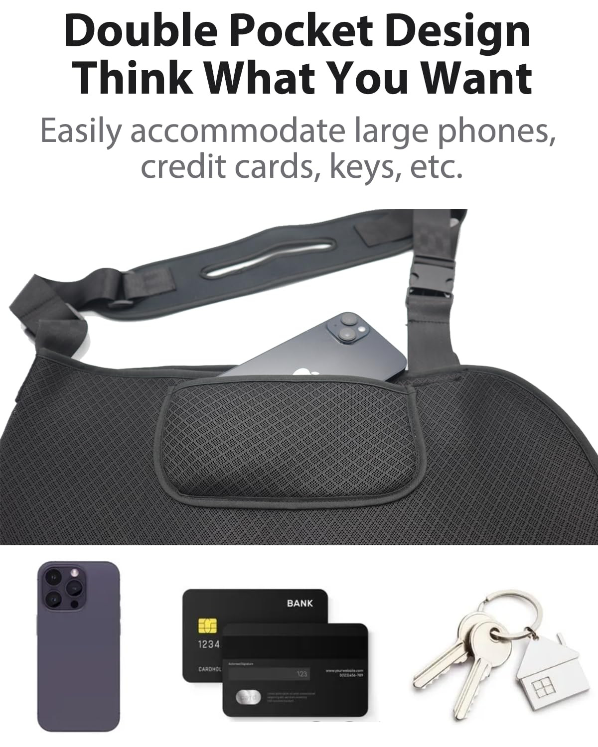 Arm Sling, Upgraded Straps, Ultimate Comfort, Convenient Pocket, Arm Sling Shoul