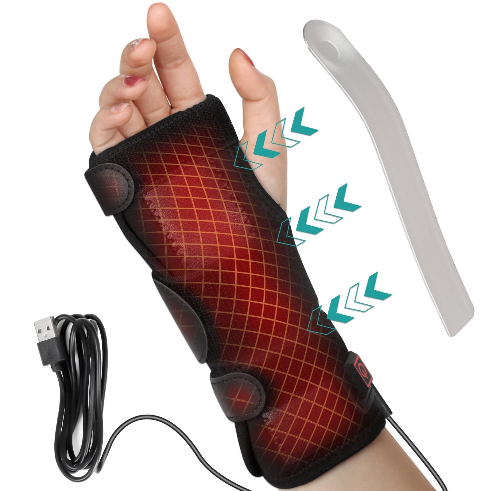 Wrist Thumb Brace Heating Pad for Arthritis and Carpal Tunnel Relief, Heated …
