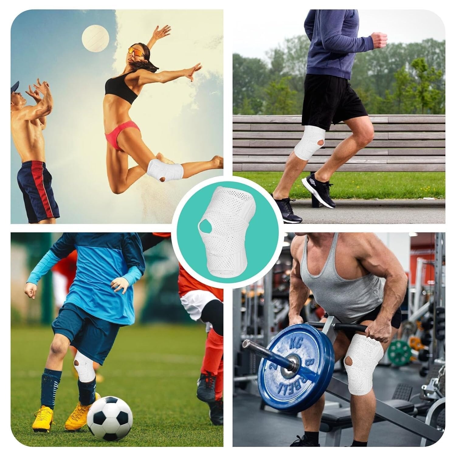 Knee Brace with Side Stabilizer Relieve Meniscus Tear Pain ACL Arthritis Straps