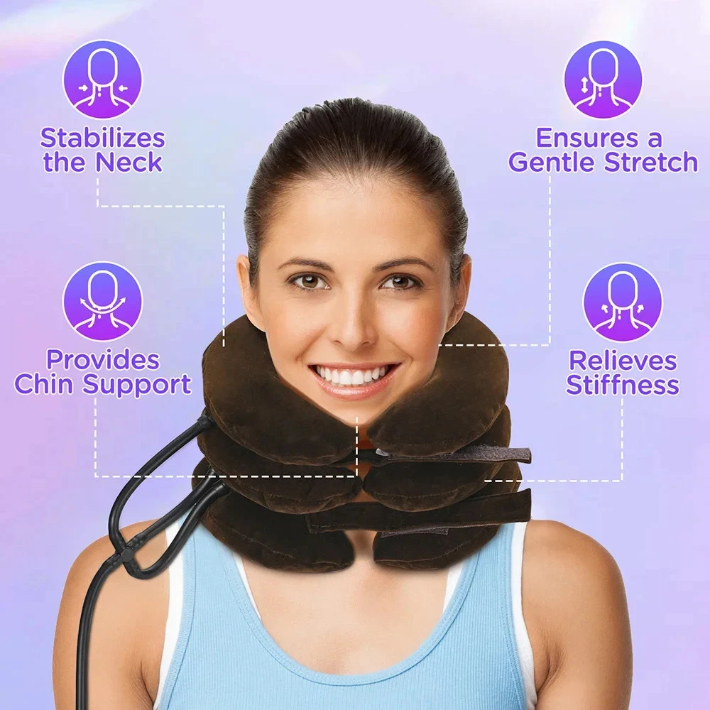 Cervical Neck Traction Device Relief for Chronic Neck & Shoulder Alignment Pain