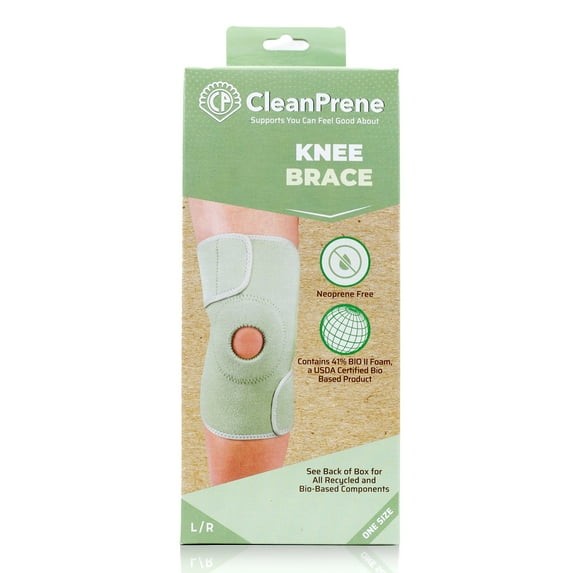 CleanPrene Knee Brace, Sustainable, Biobased Support, One Size, Fits Left or Rig