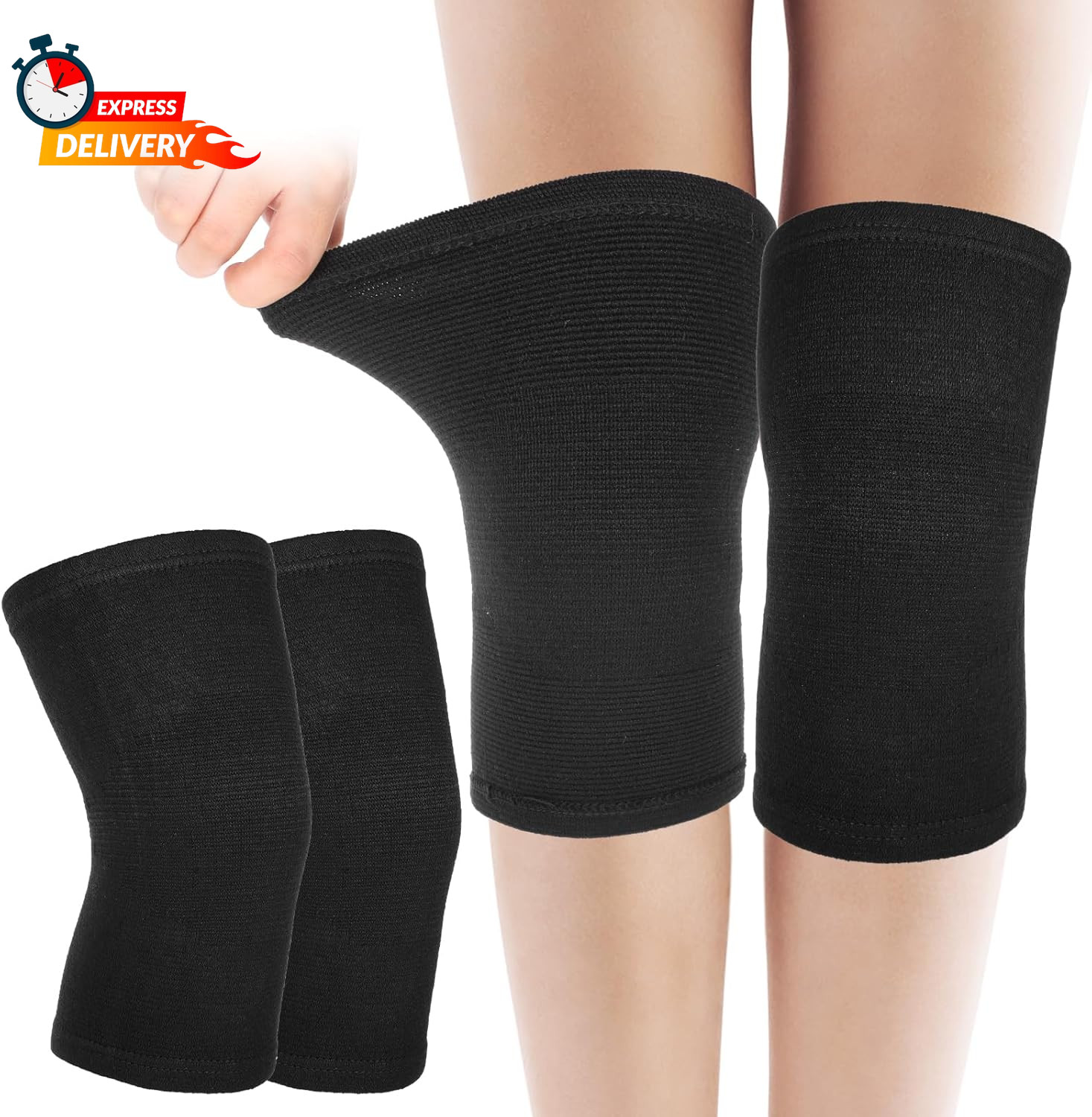 Bamboo Knee Sleeve, Elastic Compression Knee Brace Breathable Knee Pads Leg Slee