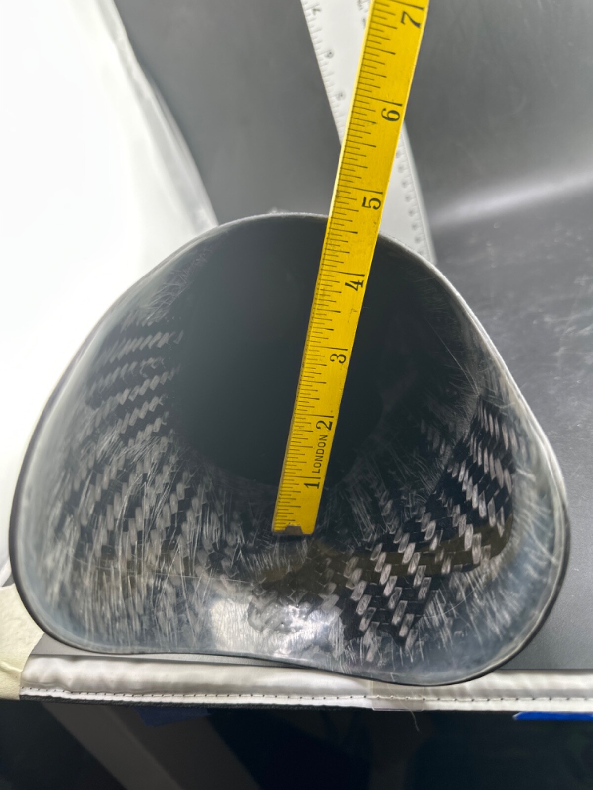 Below knee prosthetic socket. Not for medical use. Left