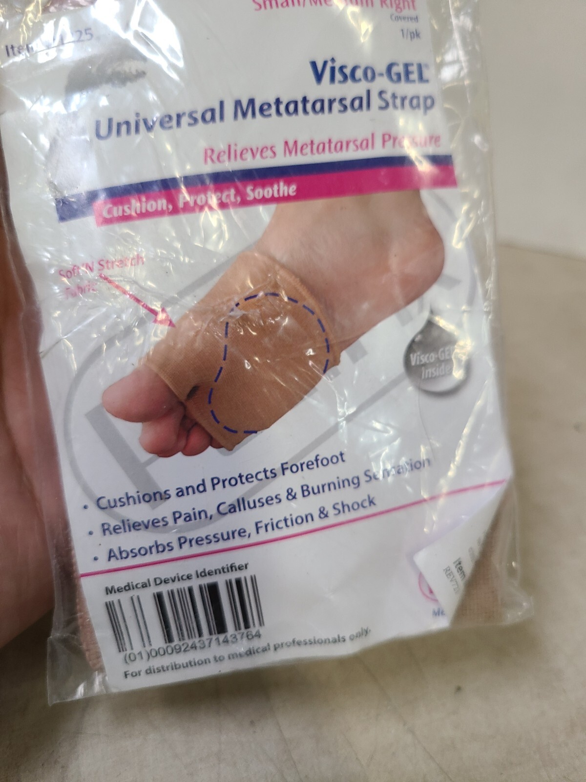 PediFix® Visco-GEL® Ball-of-Foot Protection Sleeve Small/Medium Right