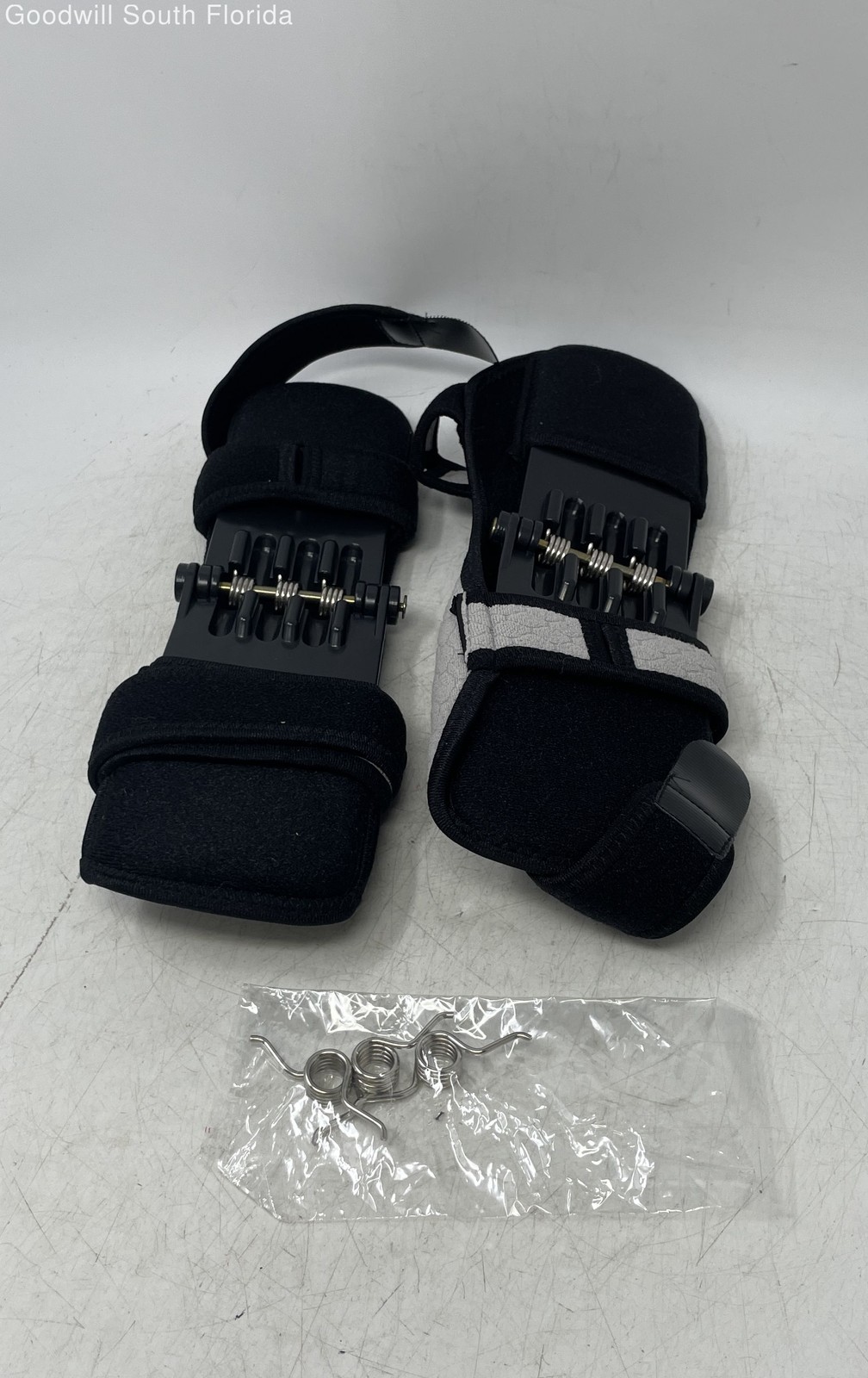 Black Spring Force Brace Joint Support Protective Booster Gear Knee Pads