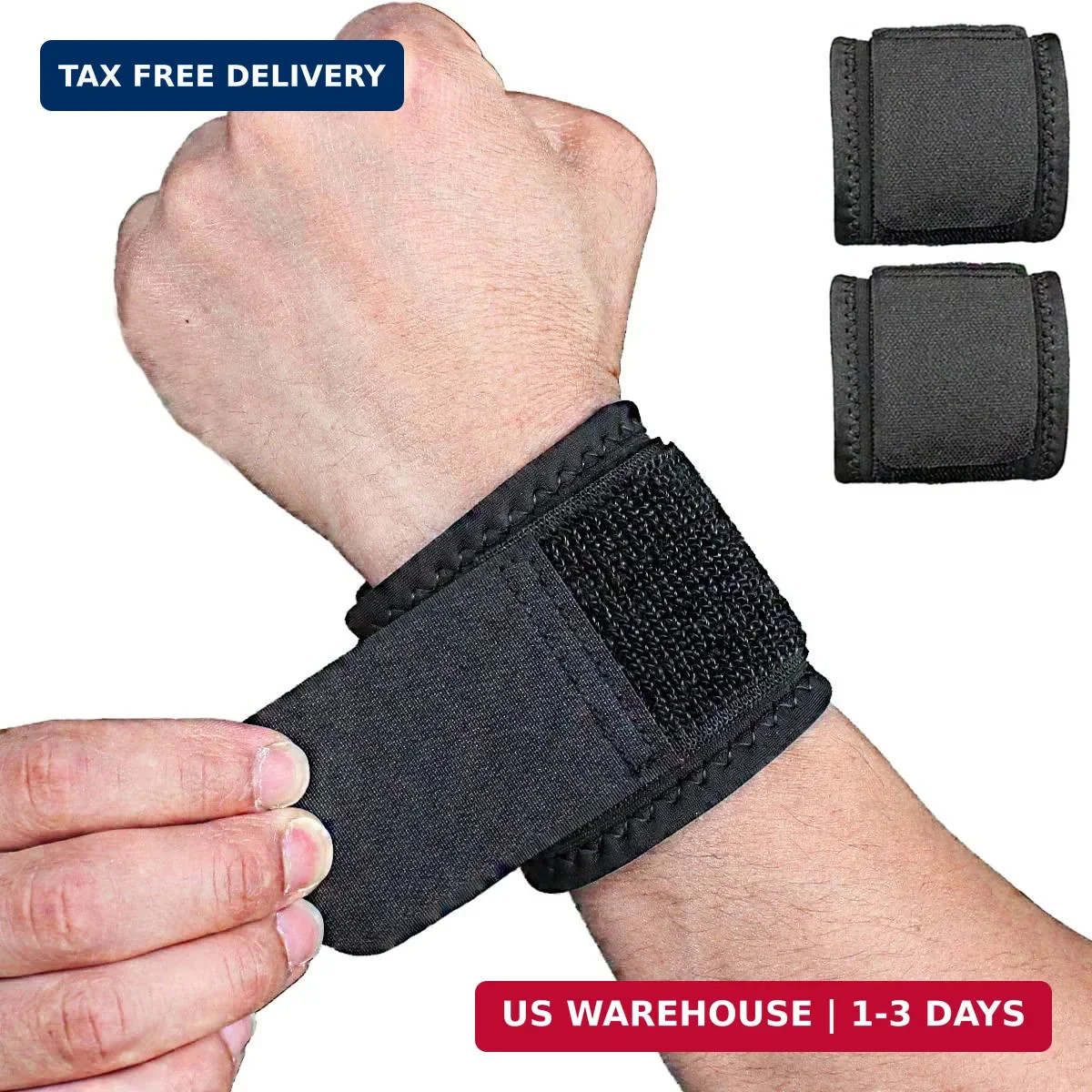 YUNYILAN 2 Pack Wrist Brace Adjustable Wrist Support Wrist Straps for Fitness We