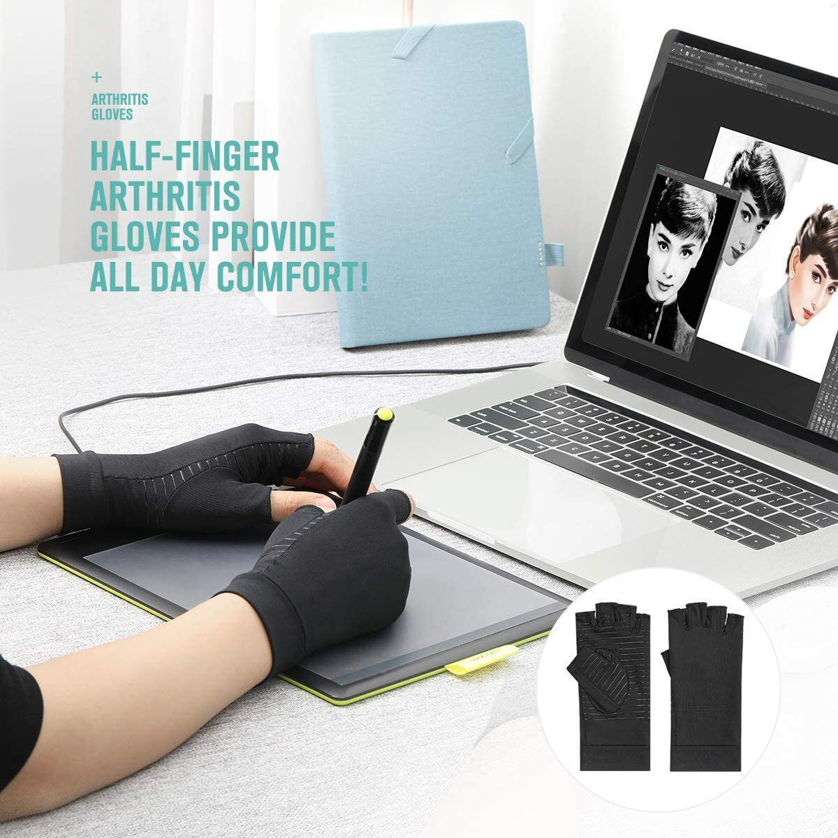Doeplex Arthritis Gloves Fingerless Compression Gloves Carpal Tunnel Pain Relief