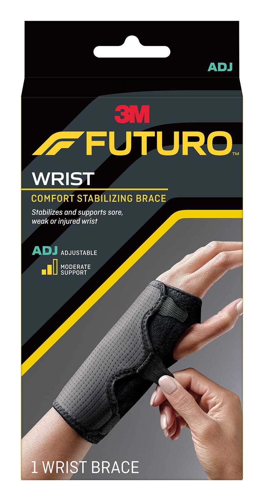 Comfort Stabilizing Wrist Brace Carpal Tunnel Support One Size Adjustable