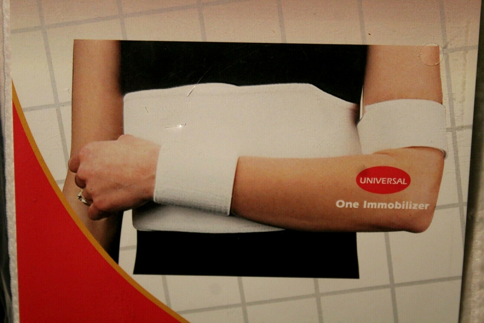 SHOULDER IMMOBILIZER Universal Adjustable Strap Mesh Arm Elbow Belt Band White