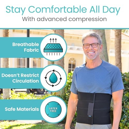 Vive Abdominal Binder–Post Surgery & Postpartum Recovery Hernia (82”
