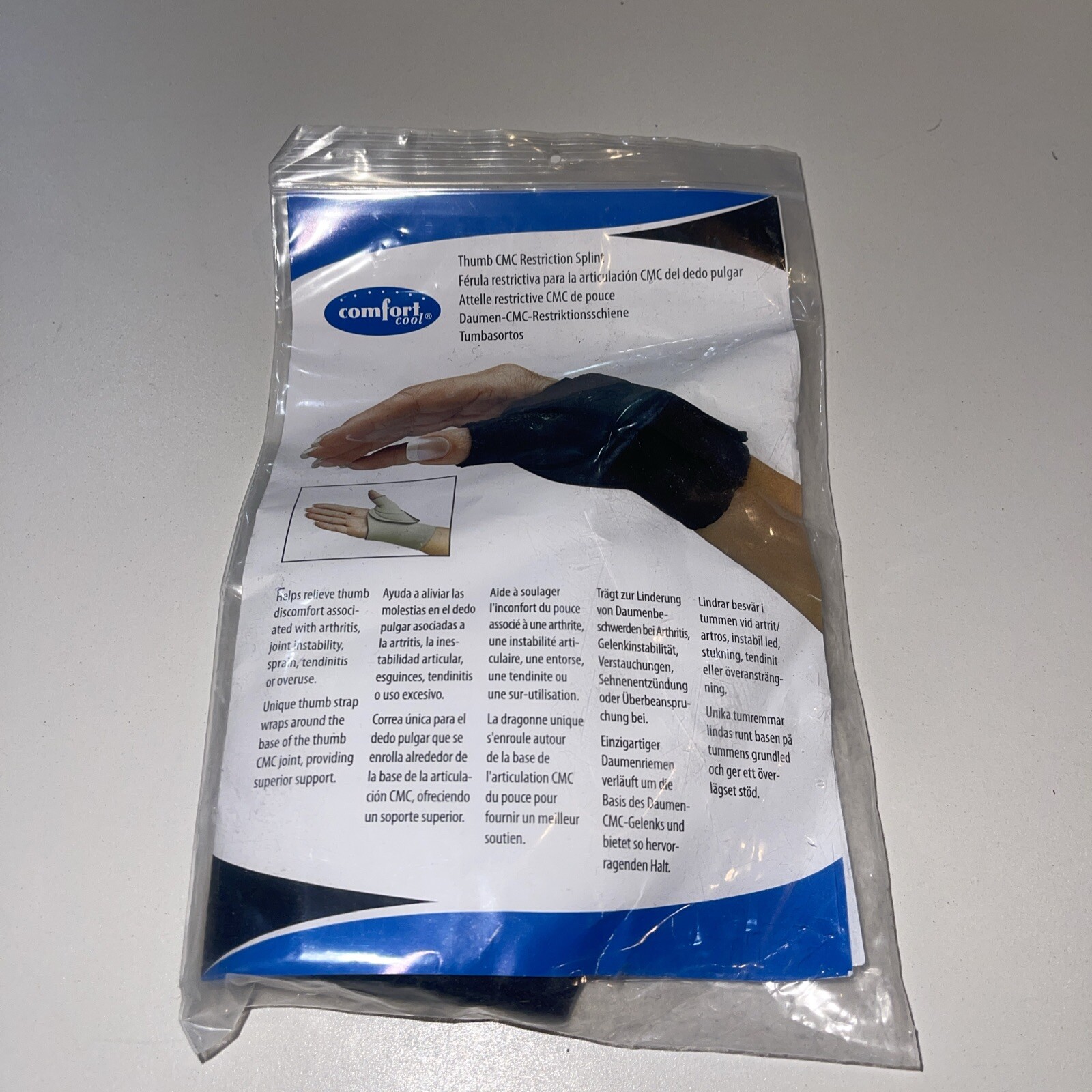 Comfort Cool Thumb CMC Restriction Splint, Provides Direct Support