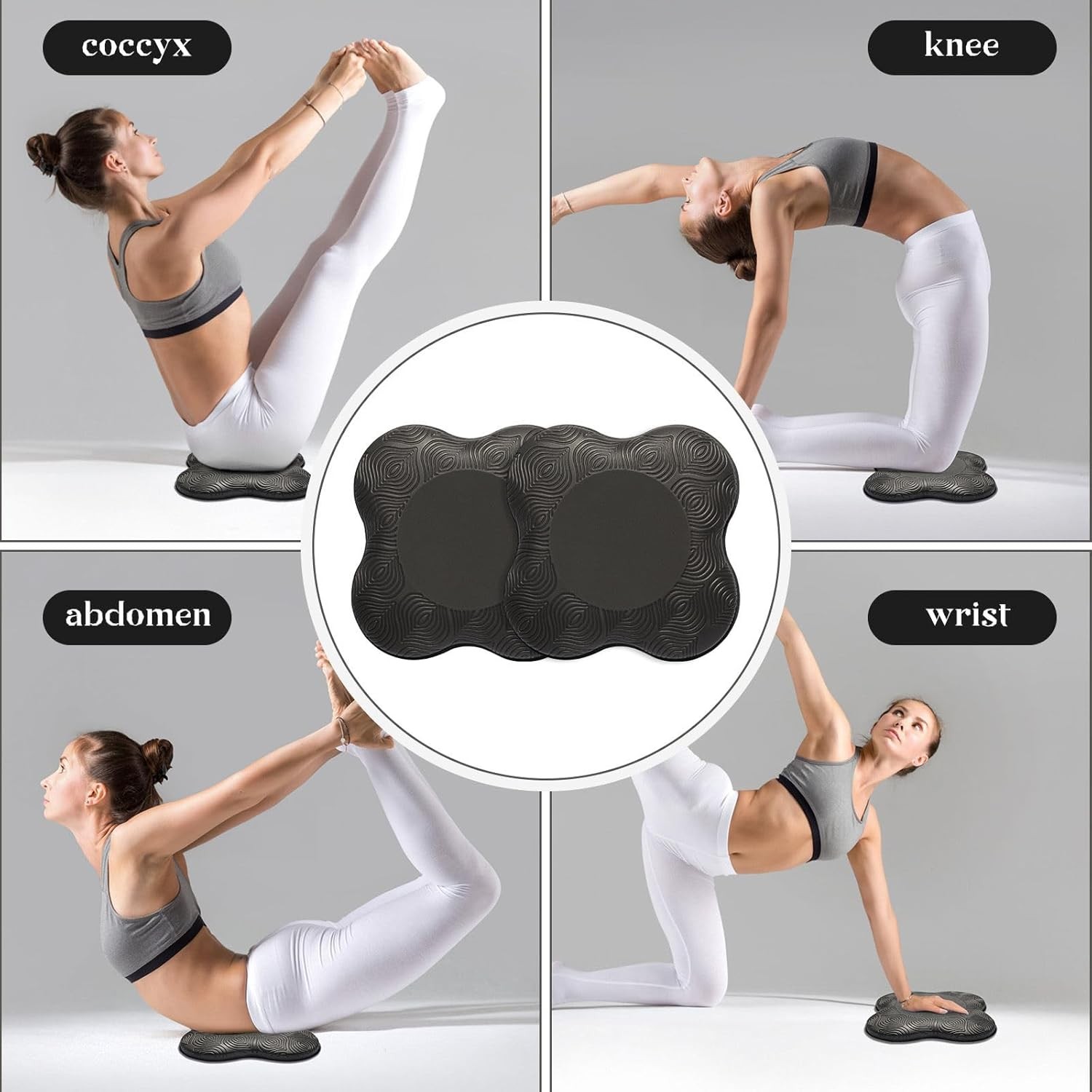 2 Packs Yoga Knee & Elbow Cushions – Extra Thick Foam for Knees, Elbows, Wrists,