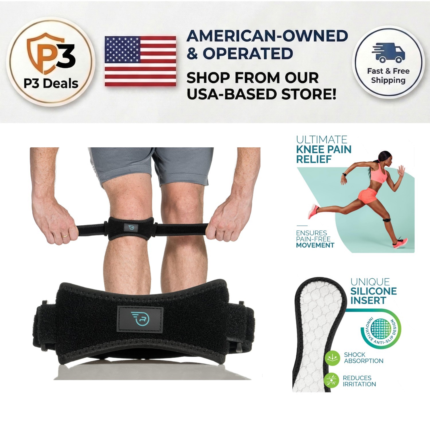 Lightweight Knee Brace with Patella Support – Perfect for Running & Basketball