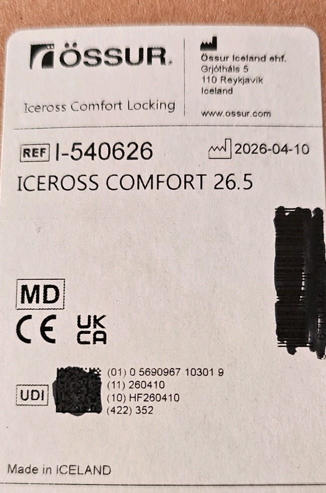 Ossur locking liner NEW