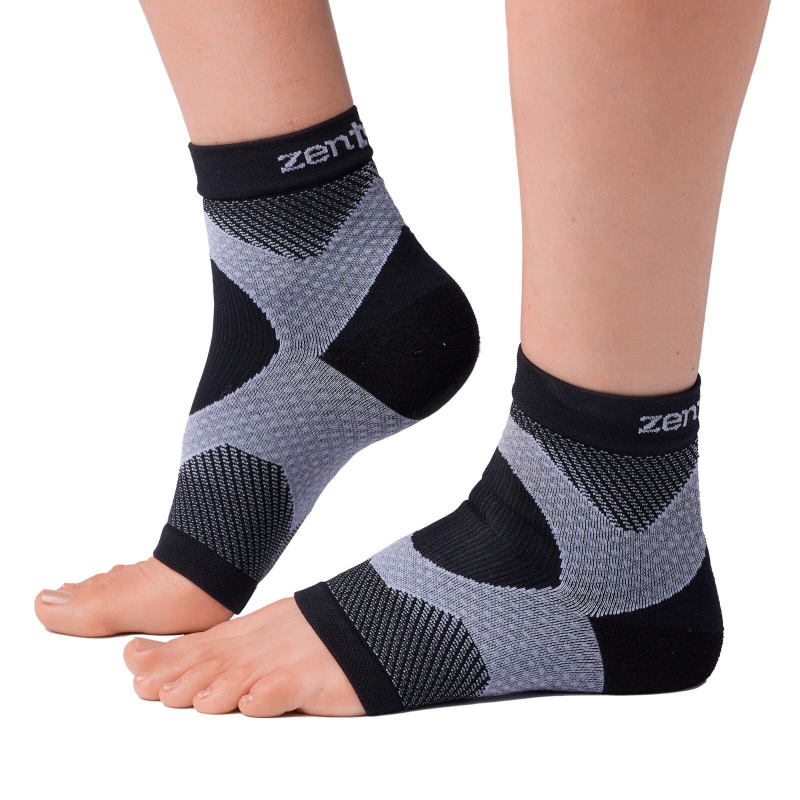 ZenToes Plantar Fasciitis Compression Socks for Men Women Moisture Wicking
