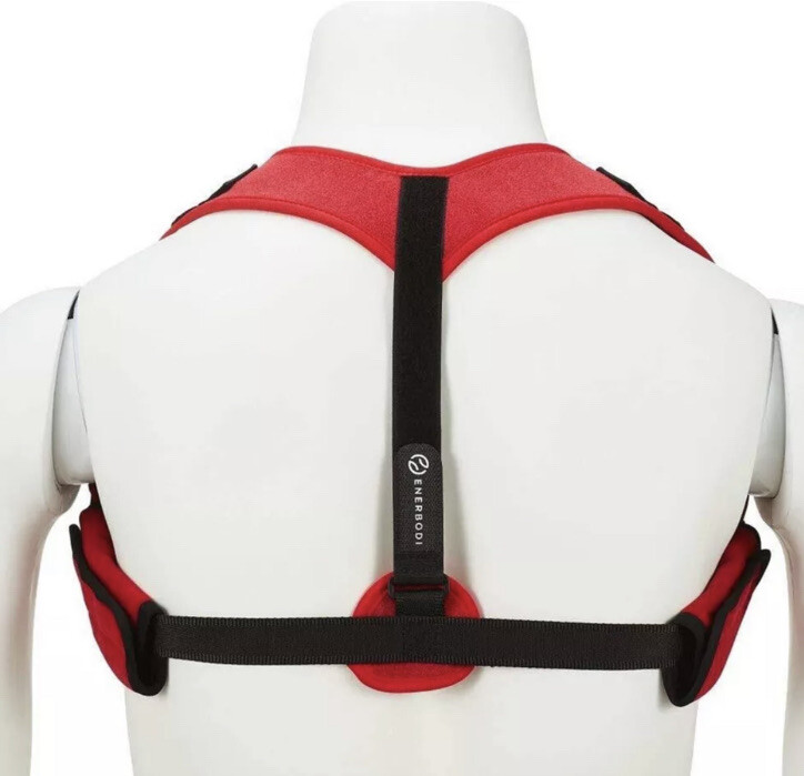 Enerbodi Back Posture Corrector Unisex Black/Red Upper Back Straightener Brace