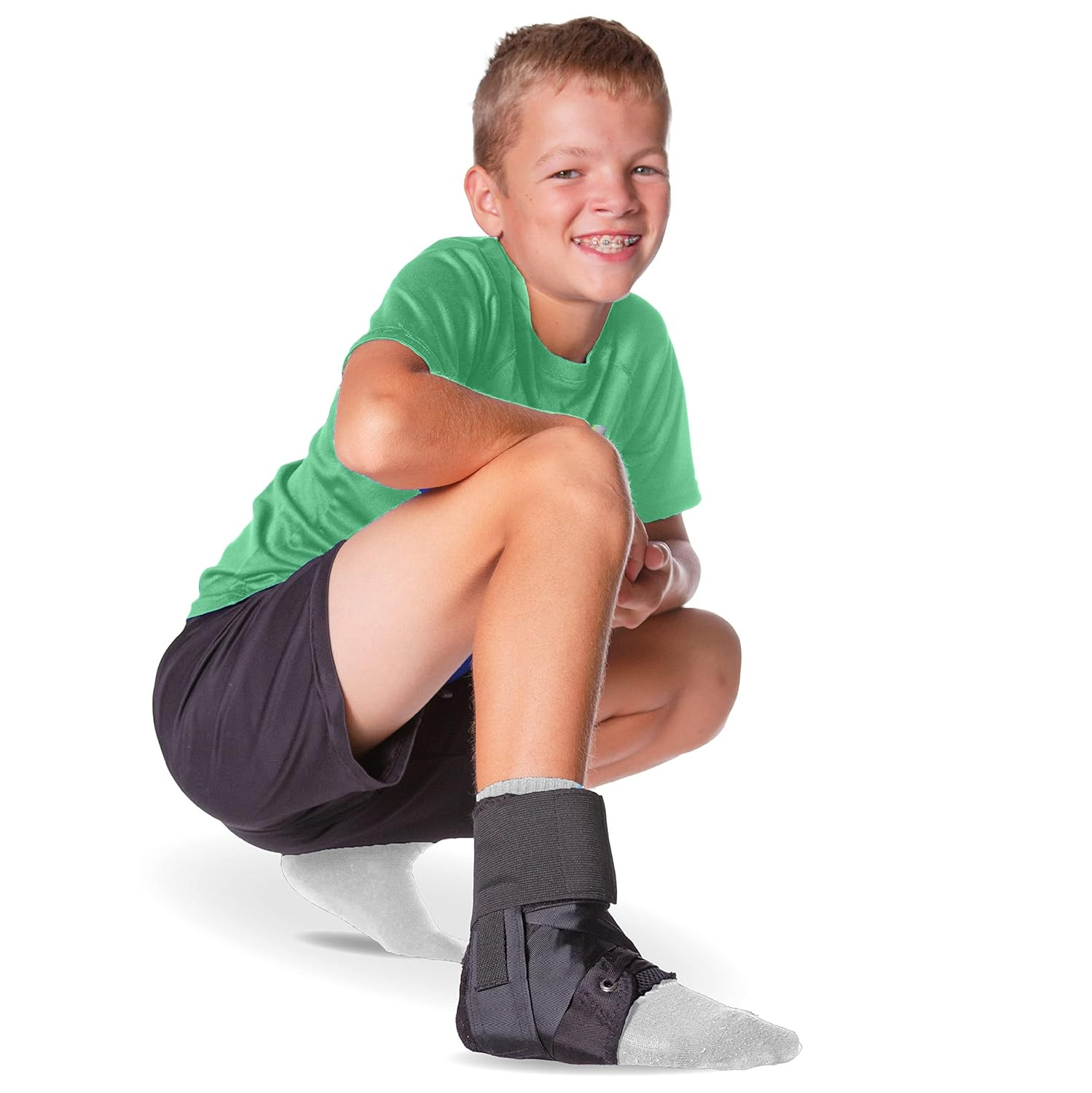 Lace up Kids Ankle Brace – Pediatric Figure 8 Sprained Foot Support Wrap for Act