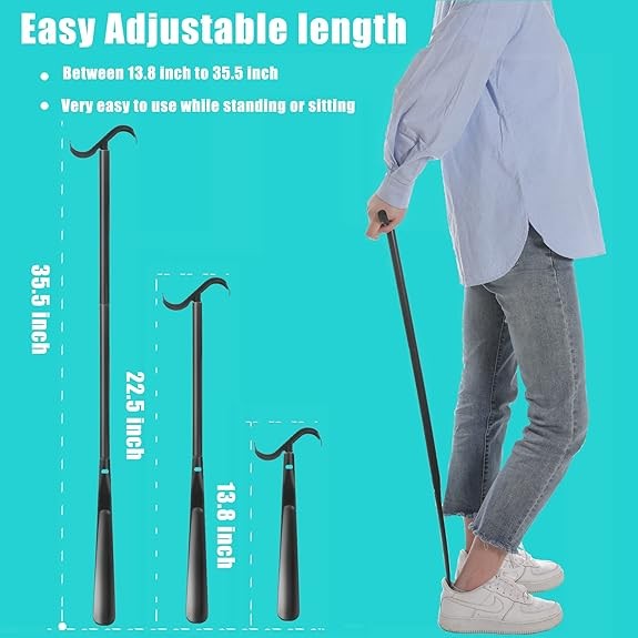 Long Handle Shoehorn & Sock Remover Tool for the Elderly & Disabled