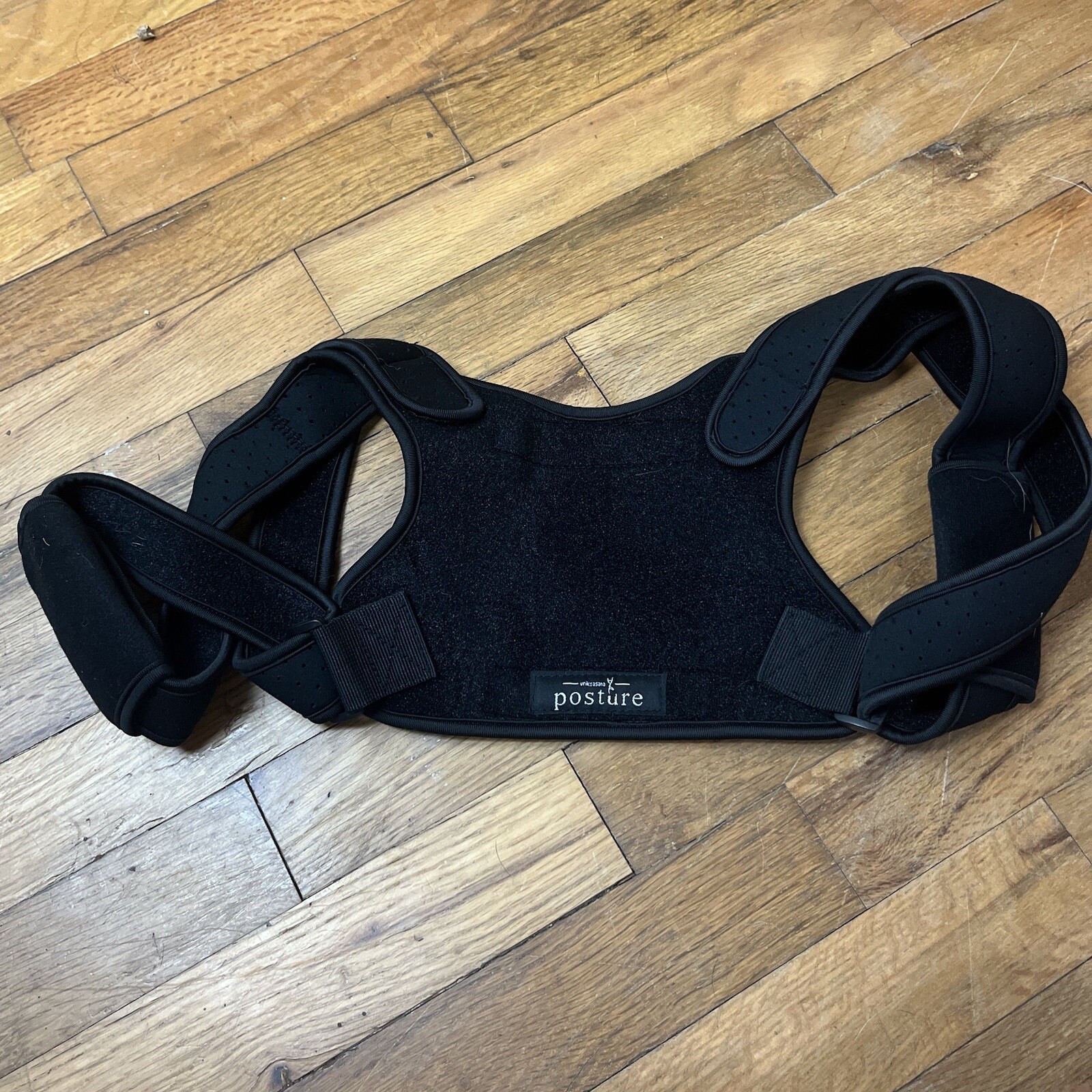 Vriksasana Posture Back Shoulders Brace Women Men Regular Black Unisex Adults