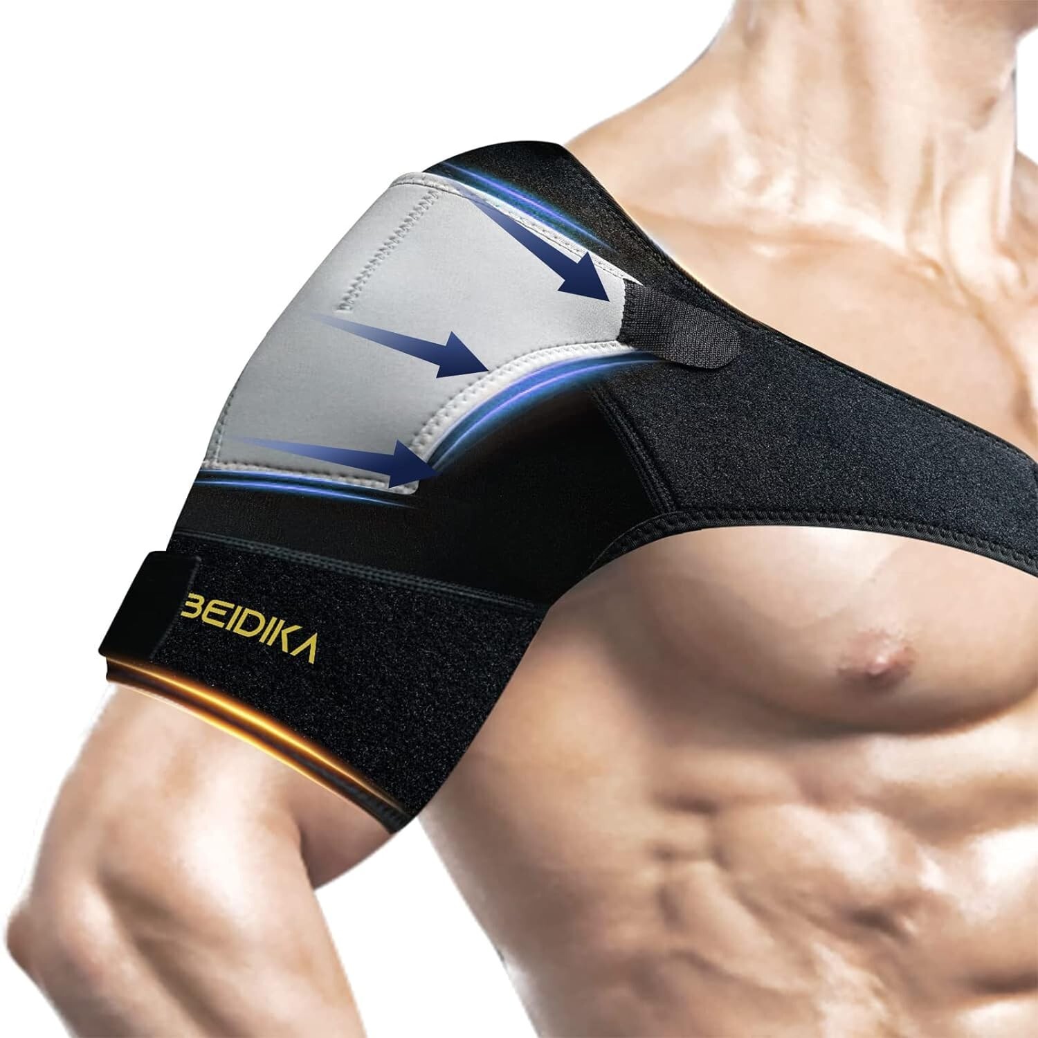 Beidika Adjustable Shoulder Brace for Men or Women – Black – NIP