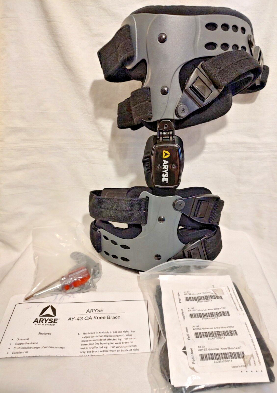 ARYSE AY-43-OA Universal Knee Brace Metforce Universal Size L2397 – NEW