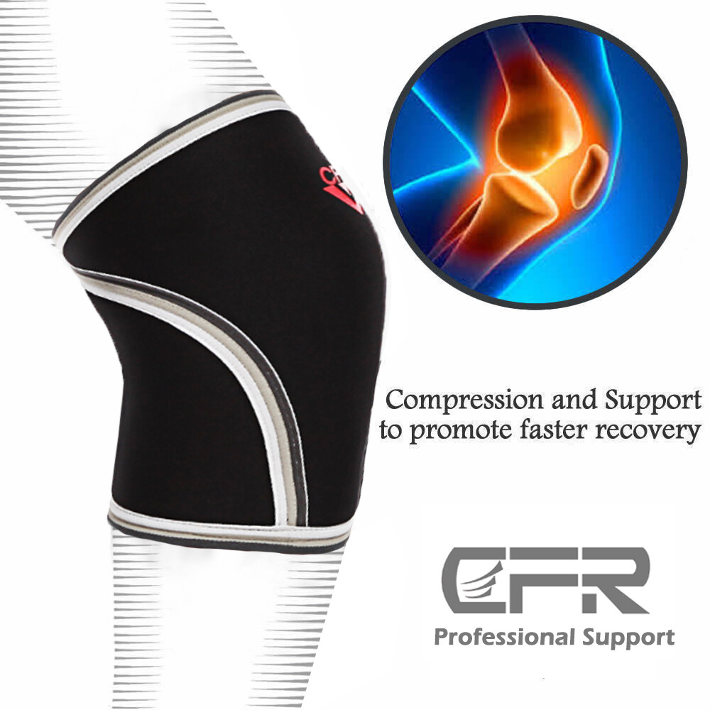 Knee Sleeves Support Compression Weightlifting 7mm Neoprene Squats Women Men @