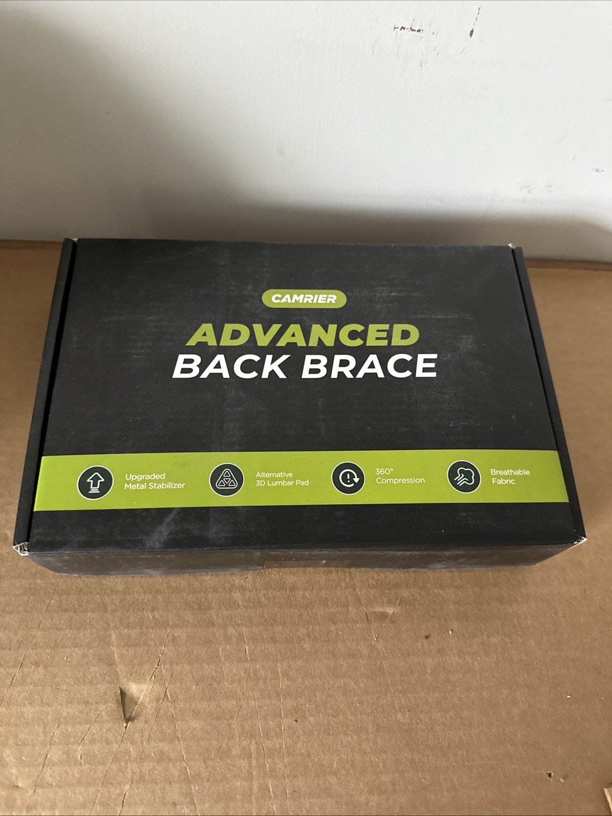 CAMRIER Advanced Back Brace 3D Lumbar Pad for Lower Back Size Medium