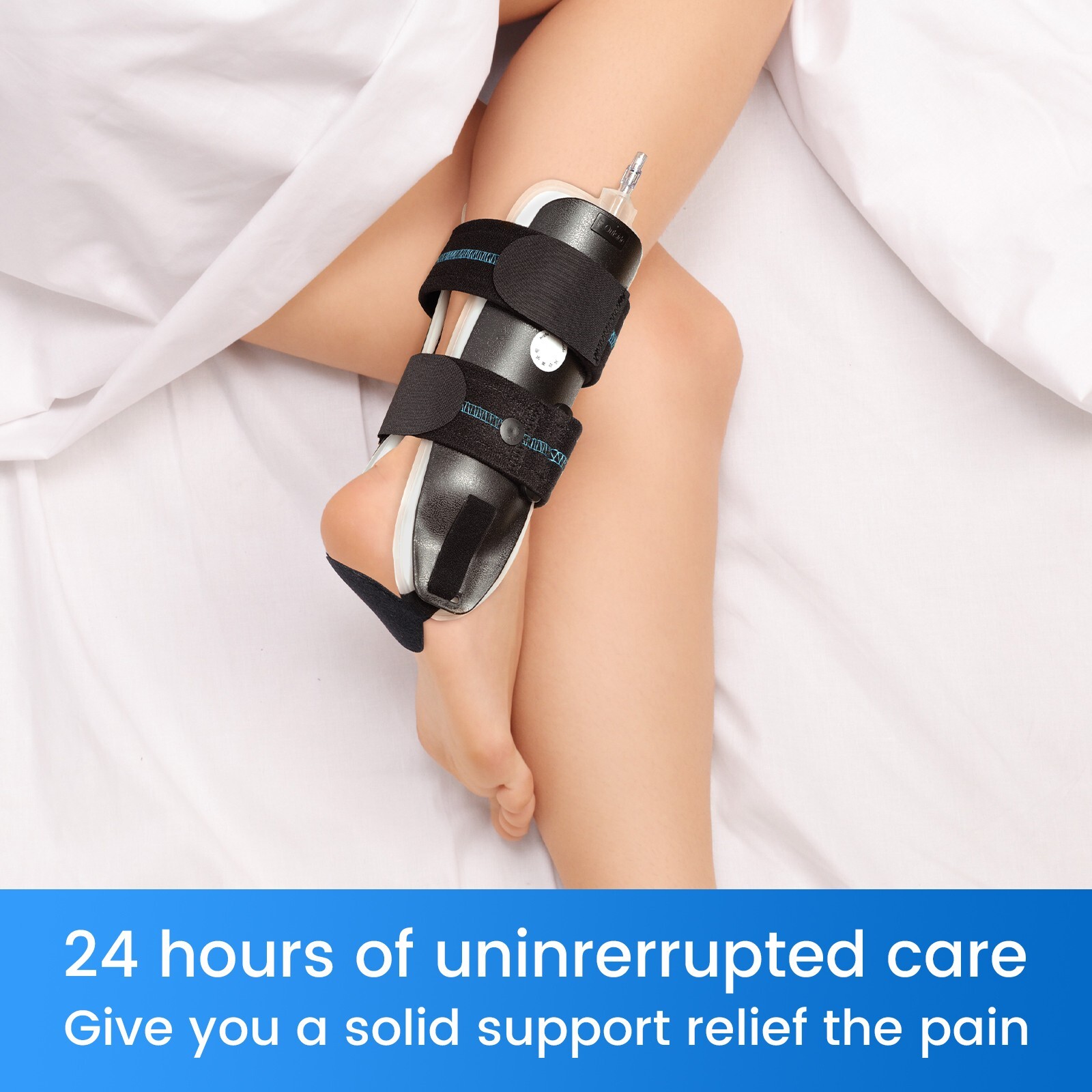 Air Gel Foam Ankle Stabilizer Support Brace for Sprained Ankle, Ligament Injury